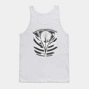 Abstract Art Black and White Dandelion Tank Top